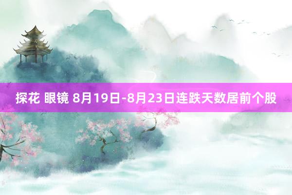 探花 眼镜 8月19日-8月23日连跌天数居前个股