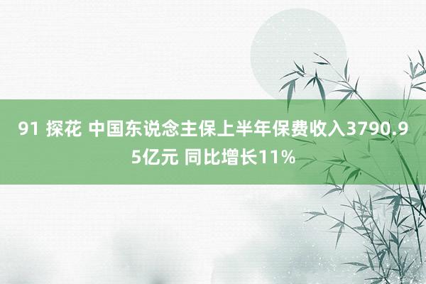 91 探花 中国东说念主保上半年保费收入3790.95亿元 同比增长11%