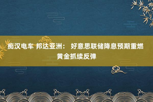 痴汉电车 邦达亚洲： 好意思联储降息预期重燃 黄金抓续反弹