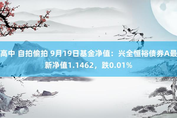 高中 自拍偷拍 9月19日基金净值：兴全恒裕债券A最新净值1.1462，跌0.01%