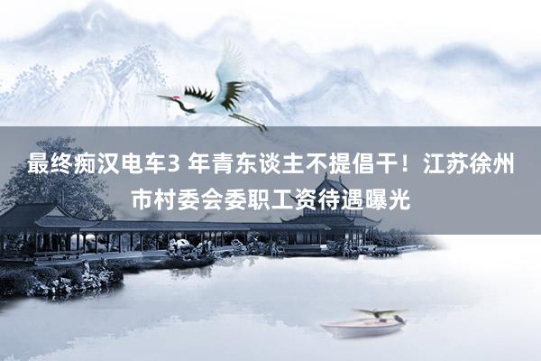 最终痴汉电车3 年青东谈主不提倡干！江苏徐州市村委会委职工资待遇曝光