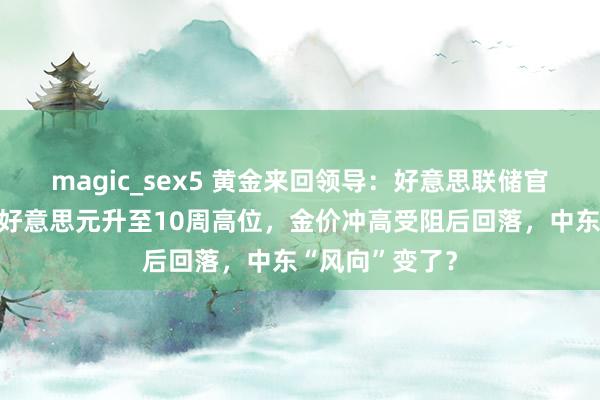 magic_sex5 黄金来回领导：好意思联储官员鹰派话语助好意思元升至10周高位，金价冲高受阻后回落，中东“风向”变了？