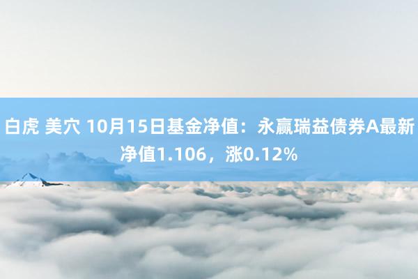 白虎 美穴 10月15日基金净值：永赢瑞益债券A最新净值1.106，涨0.12%