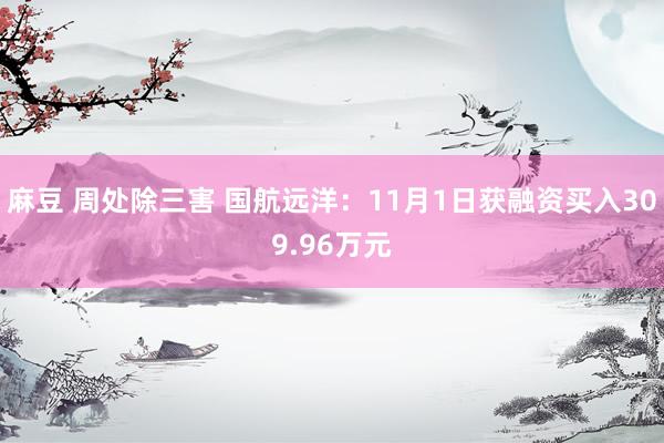 麻豆 周处除三害 国航远洋：11月1日获融资买入309.96万元