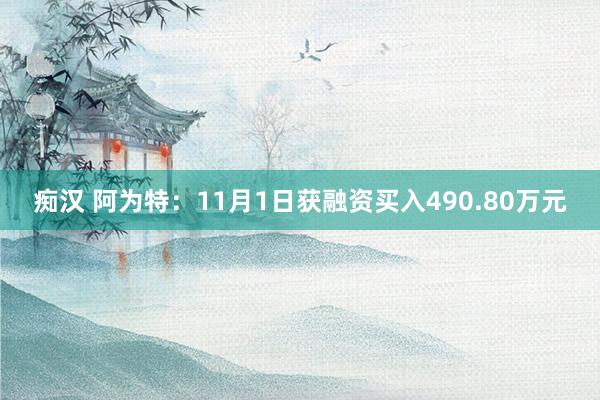 痴汉 阿为特：11月1日获融资买入490.80万元