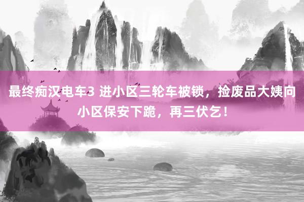 最终痴汉电车3 进小区三轮车被锁，捡废品大姨向小区保安下跪，再三伏乞！