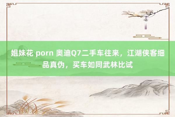 姐妹花 porn 奥迪Q7二手车往来，江湖侠客细品真伪，买车如同武林比试