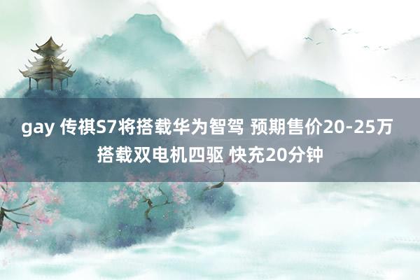 gay 传祺S7将搭载华为智驾 预期售价20-25万 搭载双电机四驱 快充20分钟