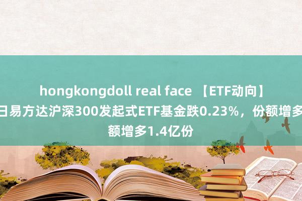 hongkongdoll real face 【ETF动向】12月11日易方达沪深300发起式ETF基金跌0.23%，份额增多1.4亿份