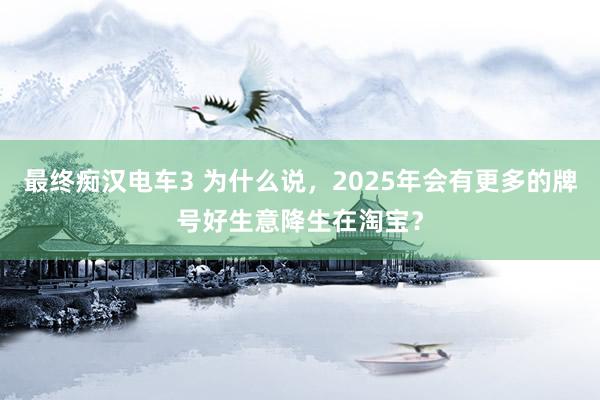 最终痴汉电车3 为什么说，2025年会有更多的牌号好生意降生在淘宝？