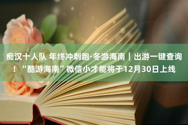 痴汉十人队 年终冲刺跑·冬游海南｜出游一键查询！“酷游海南”微信小才能将于12月30日上线