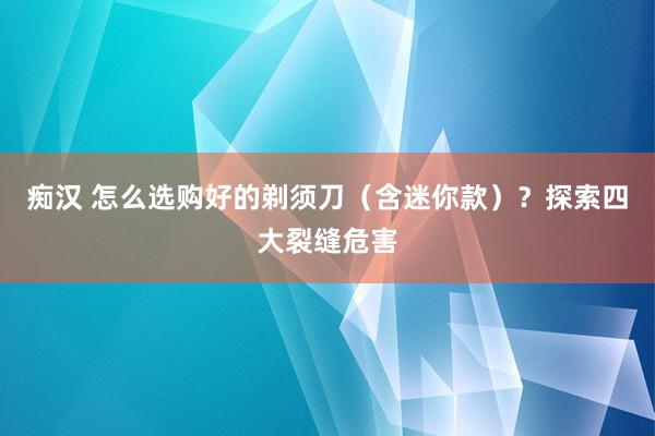 痴汉 怎么选购好的剃须刀（含迷你款）？探索四大裂缝危害