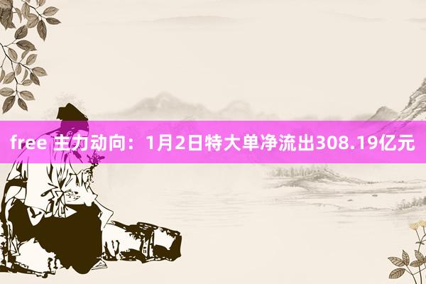 free 主力动向：1月2日特大单净流出308.19亿元