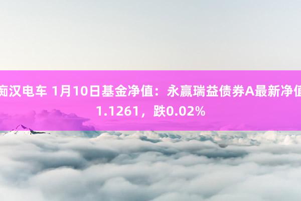 痴汉电车 1月10日基金净值：永赢瑞益债券A最新净值1.1261，跌0.02%