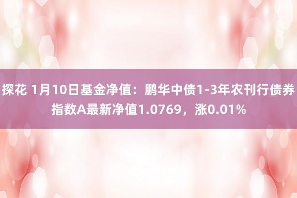 探花 1月10日基金净值：鹏华中债1-3年农刊行债券指数A最新净值1.0769，涨0.01%