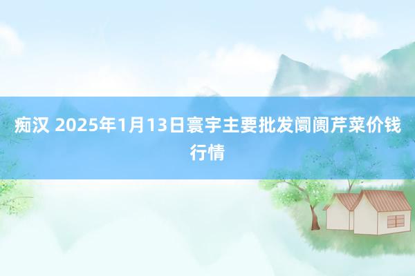 痴汉 2025年1月13日寰宇主要批发阛阓芹菜价钱行情