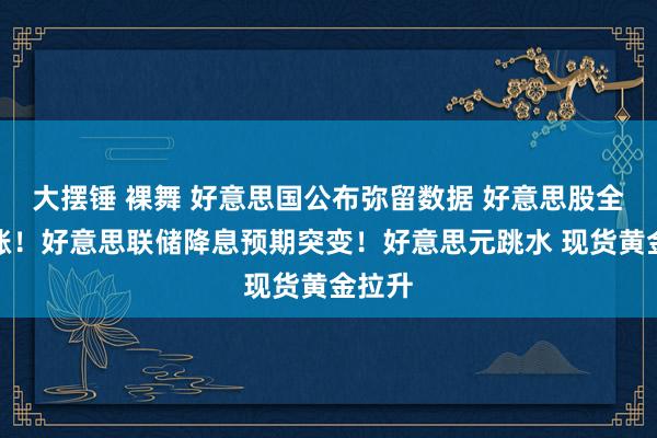 大摆锤 裸舞 好意思国公布弥留数据 好意思股全线大涨！好意思联储降息预期突变！好意思元跳水 现货黄金拉升