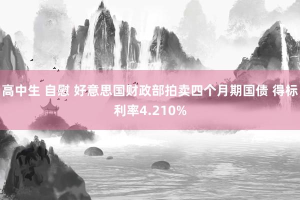 高中生 自慰 好意思国财政部拍卖四个月期国债 得标利率4.210%